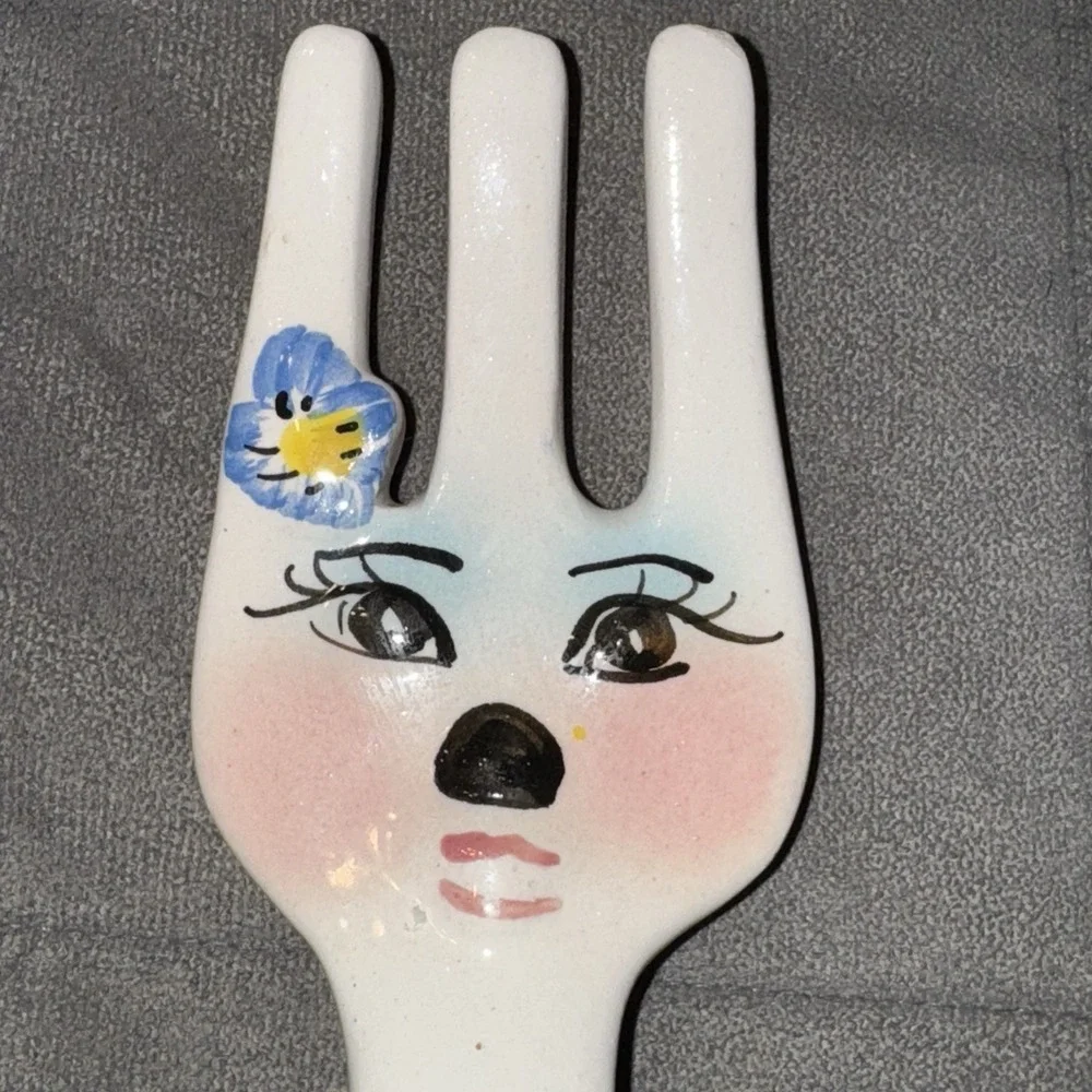 Vintage Anthropomorphic Fork Kitchen Wall‎ Plaque 10.5